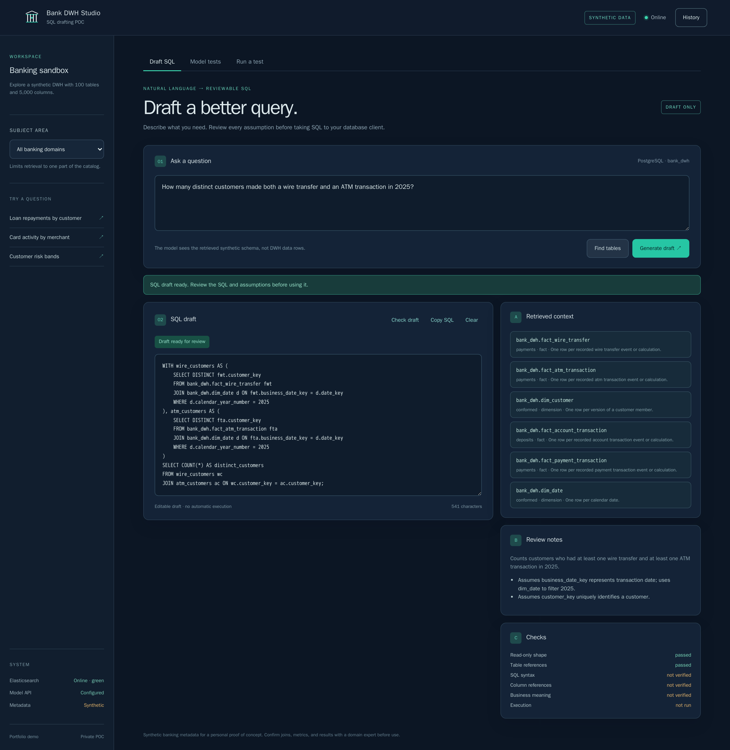 Customers with both a wire transfer and an ATM transaction on a wide desktop