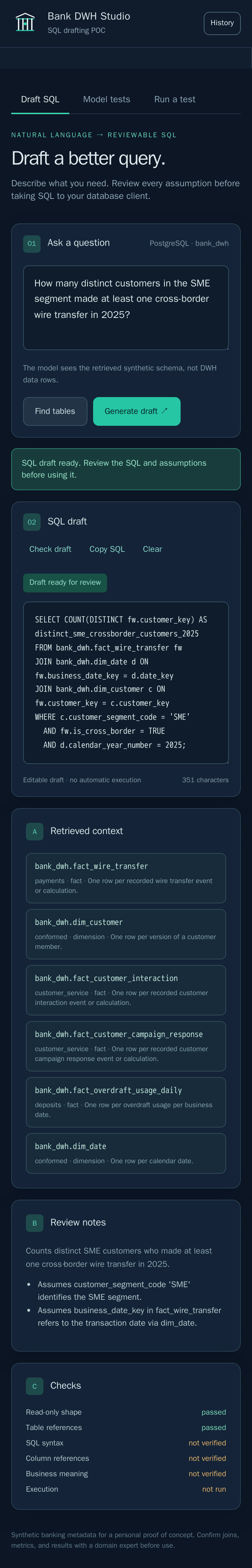SME customers with a cross-border wire transfer on a small phone