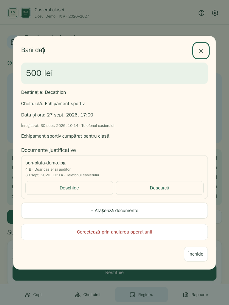 A payment with its supporting document attached, on a tablet