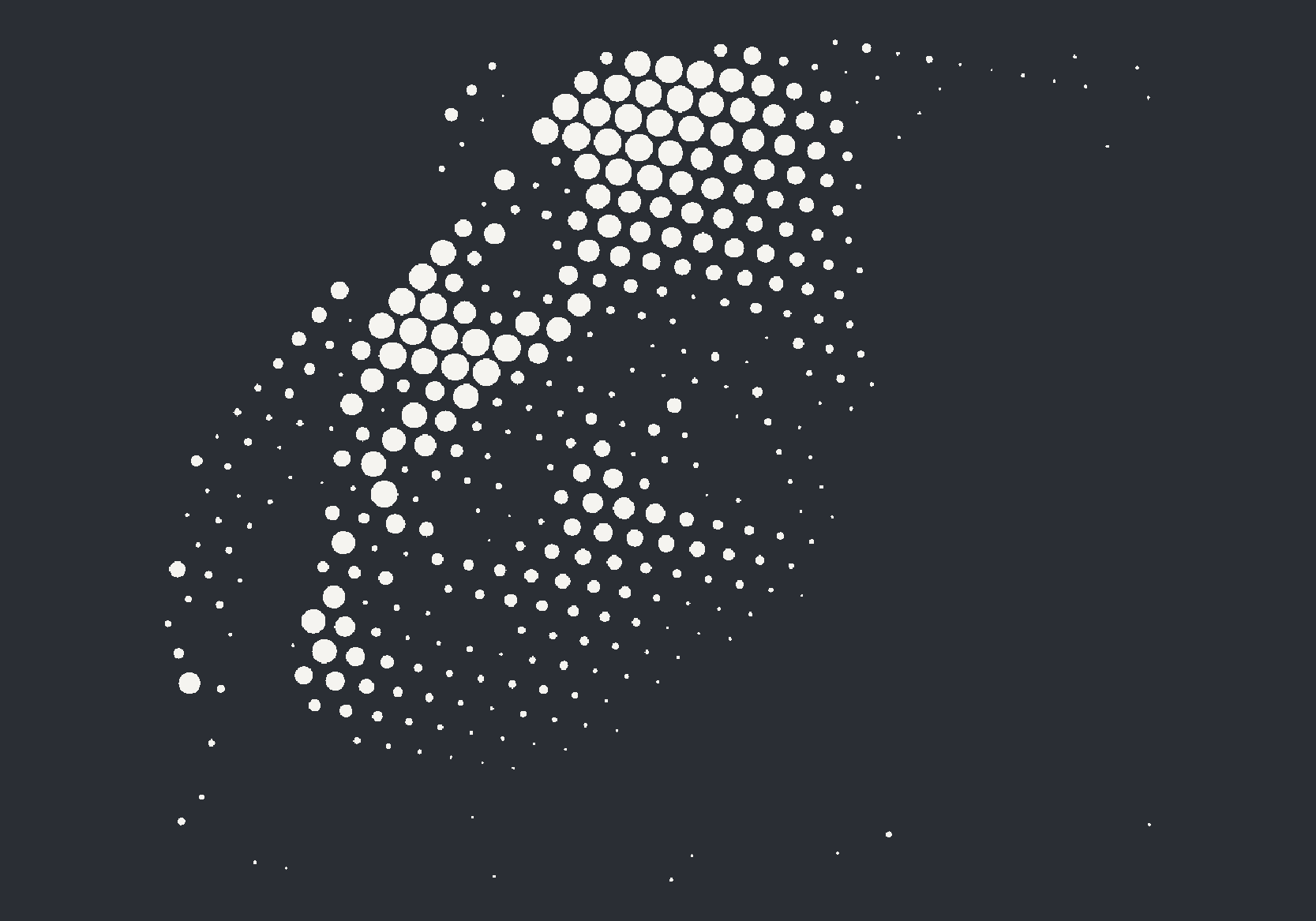 Panou finalizat în stilul Variable dots