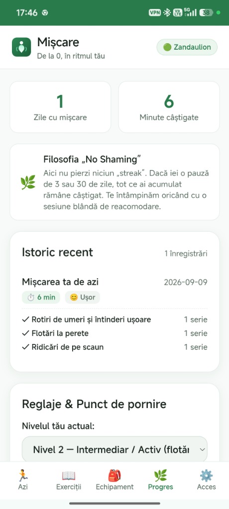 Progres & Filosofia No Shaming — Fără Streaks Pierdute