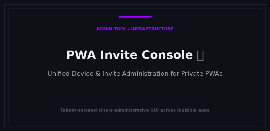 PWA Invite Console 🔐