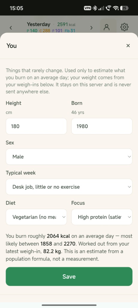 User Profile & Dietary Preferences Setup
