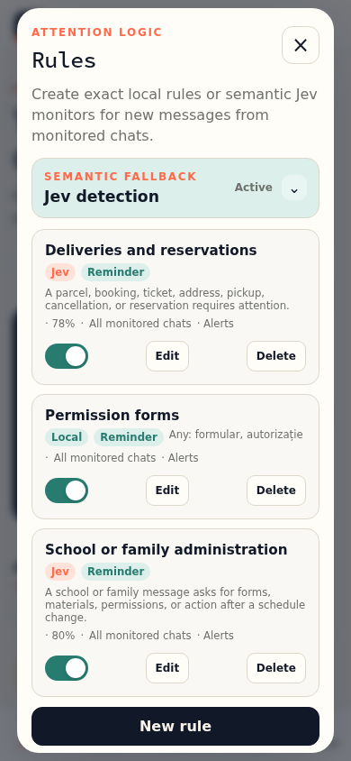 The rules on a phone